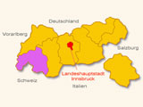 Bezirkshauptstadt Landeck in den Tiroler Zentralalpen